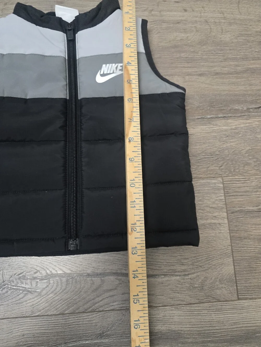 Nike Puffer Vest Infant 12 Month Black Grey